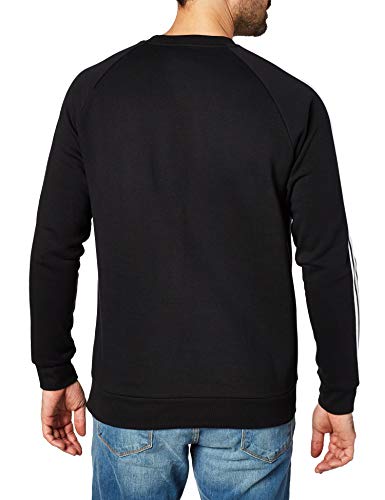 adidas 3-Stripes Crew Sudadera, Hombre, Black, 2XL