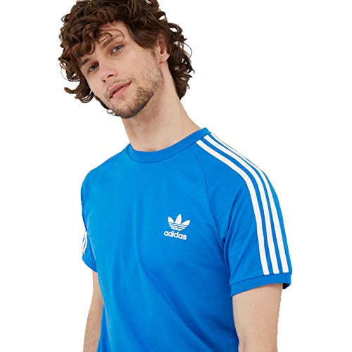 adidas 3-Stripes tee Camiseta, Hombre, Azul (azucie), L