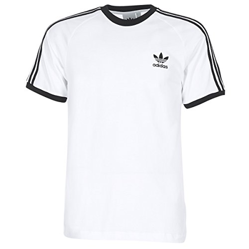 adidas 3-Stripes tee T-Shirt, Hombre, White, 2XL