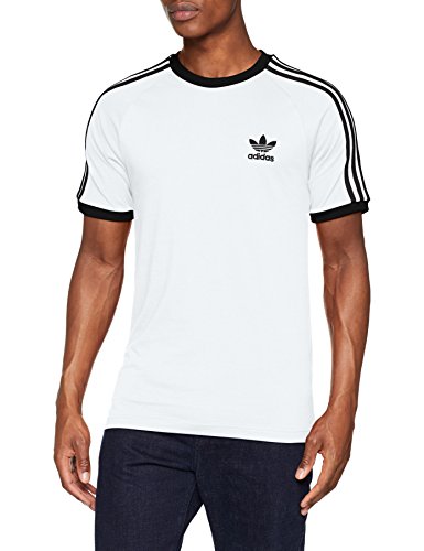 adidas 3-Stripes tee T-Shirt, Hombre, White, 2XL