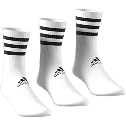 adidas 3S CSH CRW3P Socks, Unisex adulto, White/White/White, M