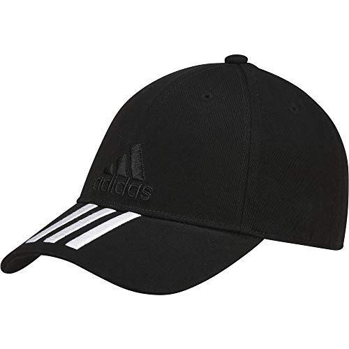 adidas 6P 3S Cap Cotto Gorra de Tenis, Hombre, Negro (Negro/Blanco/Negro), M