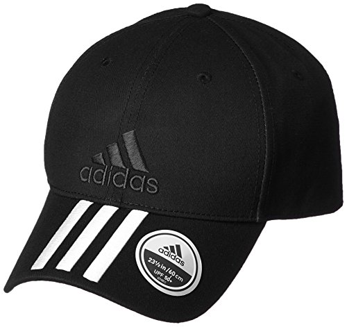 adidas 6P 3S Cap Cotto Gorra de Tenis, Hombre, Negro (Negro/Blanco/Negro), M