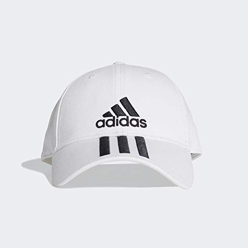 adidas 6p 3s Cap Cotto Gorra, Unisex Adulto, White/Black/Black, OSFM