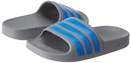 Adidas Adilette Aqua K, Chanclas Unisex niños, Gris (Grey Three F17/ True Blue), 37 EU