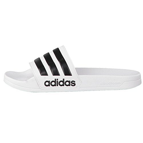 adidas Adilette Shower Chanclas Hombre, Blanco (Footwear White/Core Black/Footwear White 0), 46 EU (11 UK)