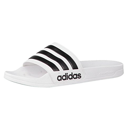 adidas Adilette Shower Chanclas Hombre, Blanco (Footwear White/Core Black/Footwear White 0), 46 EU (11 UK)