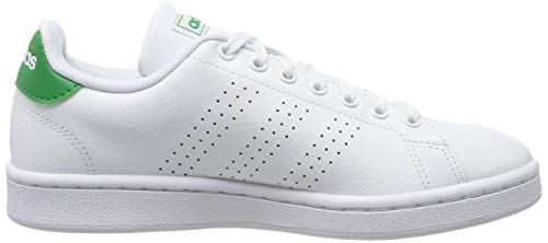 adidas Advantage, Zapatillas de Gimnasia para Hombre, Blanco (FTWR White/FTWR White/Green FTWR White/FTWR White/Green), 38 2/3 EU