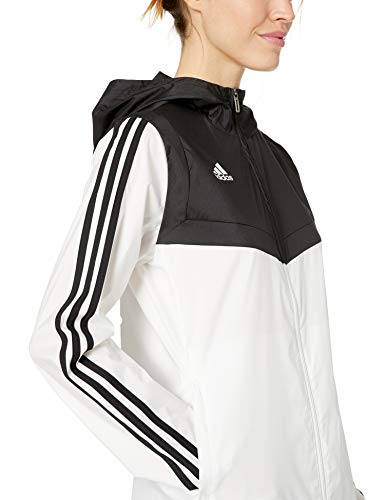 adidas Alphaskin Tiro - Cortavientos para mujer - S1906GHTAN100W, Alphaskin Tiro - Cortavientos, XXS, Blanco/Negro