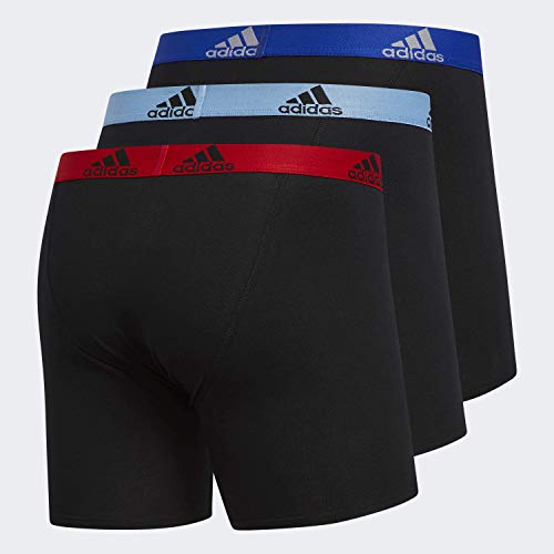 adidas - Calzoncillos de algodón elástico para Hombre, 3 Unidades, Color Azul Claro, Talla Grande