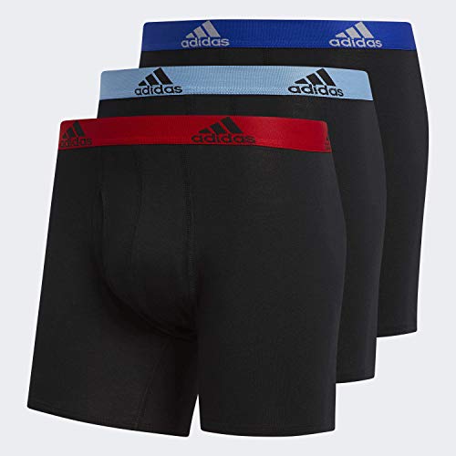 adidas - Calzoncillos de algodón elástico para Hombre, 3 Unidades, Color Azul Claro, Talla Grande