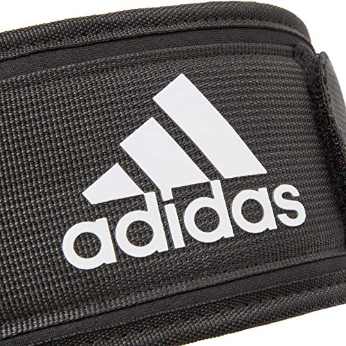 adidas Cinturón de levantamiento de pesas Essential, Unisex-Adult, Negro, L (36.5-41.5" Cintura)