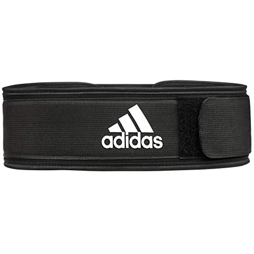 adidas Cinturón de levantamiento de pesas Essential, Unisex-Adult, Negro, L (36.5-41.5" Cintura)