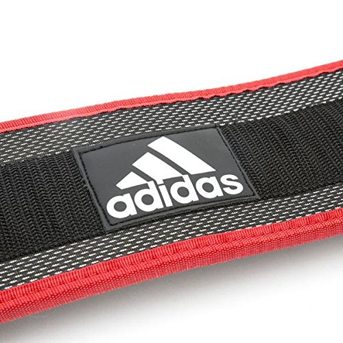 adidas - Cinturón, Unisex, Negro/Rojo, Talla S