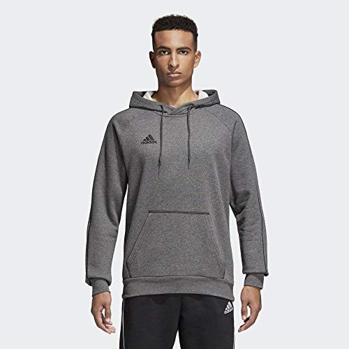 Adidas CORE18 Hoody Sudadera con Capucha, Hombre, Gris (Gris/Negro), L