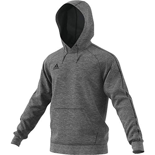 Adidas CORE18 Hoody Sudadera con Capucha, Hombre, Gris (Gris/Negro), L