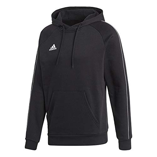 adidas CORE18 Hoody Sudadera con Capucha, Hombre, Negro (Negro/Blanco), M