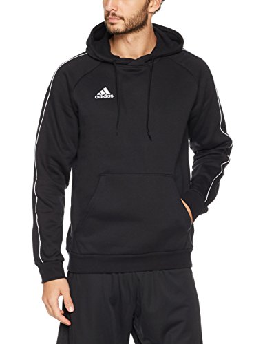 adidas CORE18 Hoody Sudadera con Capucha, Hombre, Negro (Negro/Blanco), S