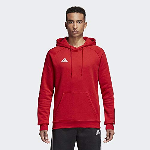 Adidas CORE18 Hoody Sudadera con Capucha, Hombre, Rojo (Rojo/Blanco), S