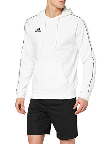 adidas Core18 Hoody Sudadera, Hombre, White, L