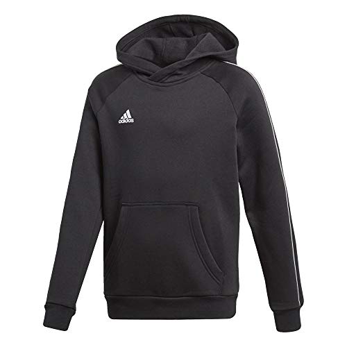 adidas CORE18 Hoody Y Sudadera, Unisex Niños, Negro/Blanco, 164