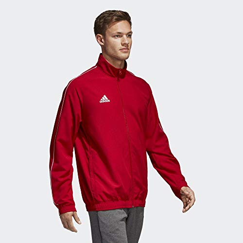 Adidas CORE18 PRE JKT Chaqueta de Deporte, Hombre, Rojo (Rojo/Blanco), XL