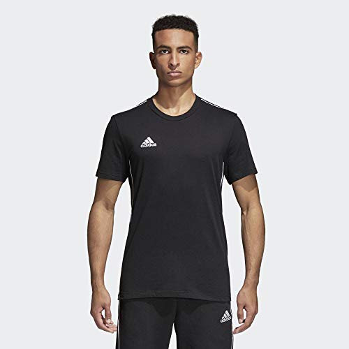 adidas CORE18 tee T-Shirt, Hombre, Black/White, XL