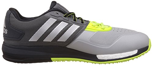 adidas Crazytrain Boost - Zapatillas de Cross Training para Hombre, Color Gris/Plata/Lima/Blanco, Talla 44 2/3