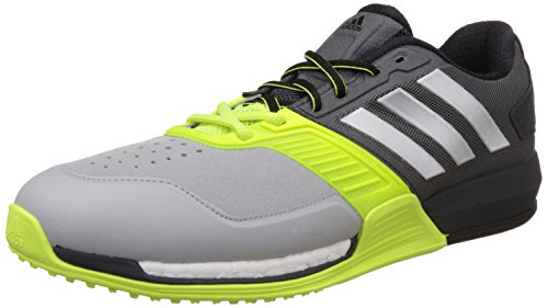 adidas Crazytrain Boost - Zapatillas de Cross Training para Hombre, Color Gris/Plata/Lima/Blanco, Talla 44 2/3