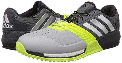 adidas Crazytrain Boost - Zapatillas de Cross Training para Hombre, Color Gris/Plata/Lima/Blanco, Talla 44 2/3