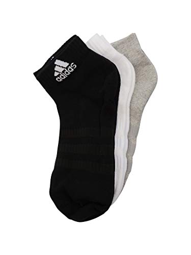 adidas CUSH ANK 3PP Socks, Unisex adulto, Medium Grey Heather/White/Black, M