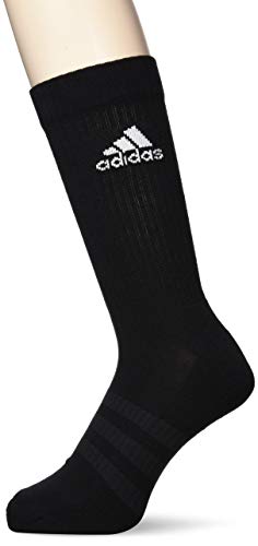 adidas CUSH CRW 3PP Socks, Unisex adulto, Black/Black/White, M