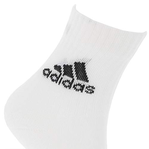 adidas CUSH CRW 3PP Socks, Unisex adulto, White/White/Black, S