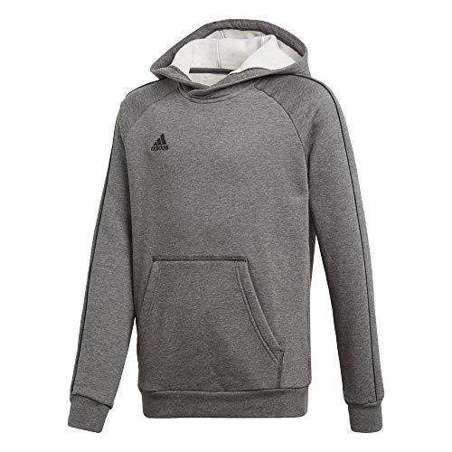 Adidas CV3429 Sudadera con Capucha, Unisex Niños, Gris (Dark Grey Heather/Black), 11-12 años (Talla del Fabricante: 152)