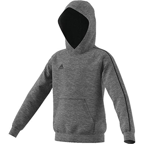 Adidas CV3429 Sudadera con Capucha, Unisex Niños, Gris (Dark Grey Heather/Black), 11-12 años (Talla del Fabricante: 152)