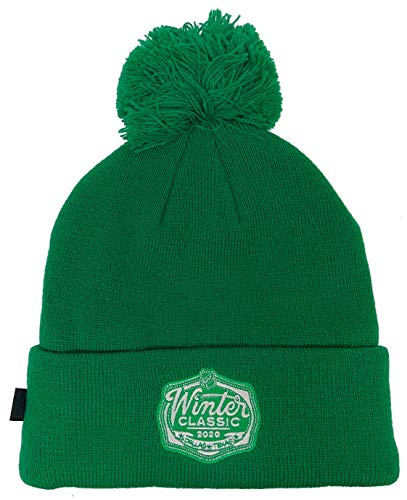 Adidas Dallas Stars 2020 - Gorro de punto con pompón para hombre, Talla única, Verde