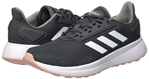 adidas Duramo 9, Zapatillas para Correr para Mujer, Grey Six/FTWR White/Pink Spirit, 36 2/3 EU