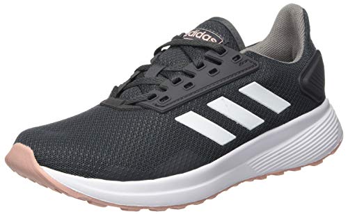 adidas Duramo 9, Zapatillas para Correr para Mujer, Grey Six/FTWR White/Pink Spirit, 36 2/3 EU