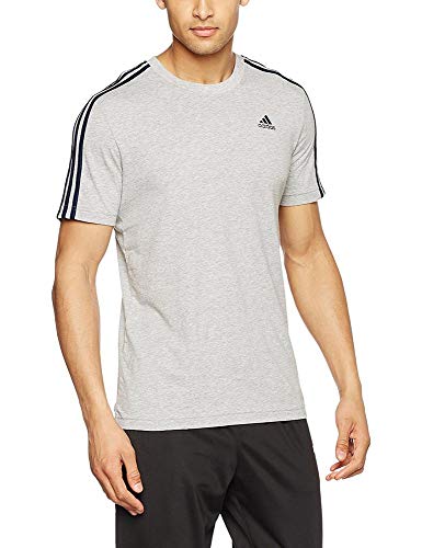 adidas ESS 3S tee Camiseta, Hombre, Gris, M