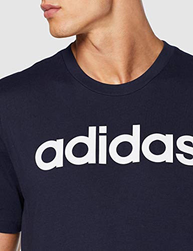 adidas Essentials Linear Logo tee Camiseta, Hombre, Azul (Legend Ink/White), L