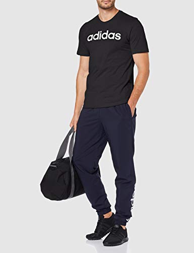 adidas Essentials Linear Logo tee Camiseta, Hombre, Negro (Black/White), L