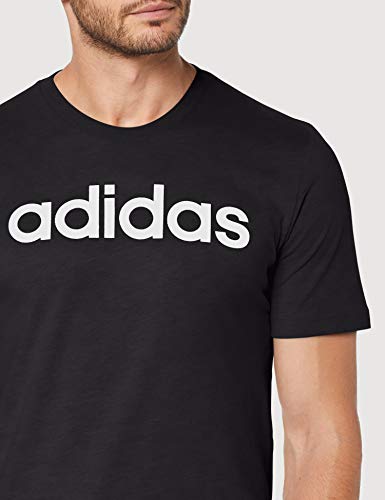 adidas Essentials Linear Logo tee Camiseta, Hombre, Negro (Black/White), L