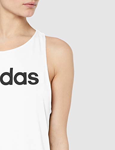 adidas Essentials Linear Tk Camiseta de Tirantes, Mujer, Blanco (White/Black), L