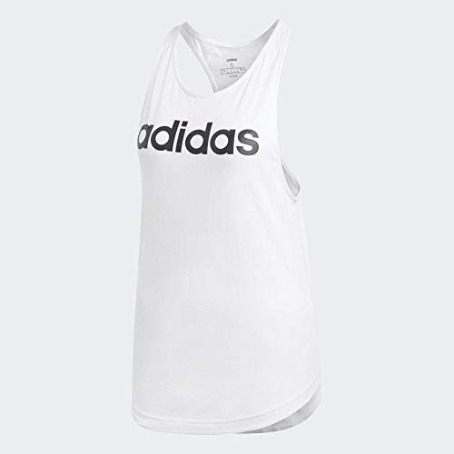 adidas Essentials Linear Tk Camiseta de Tirantes, Mujer, Blanco (White/Black), L