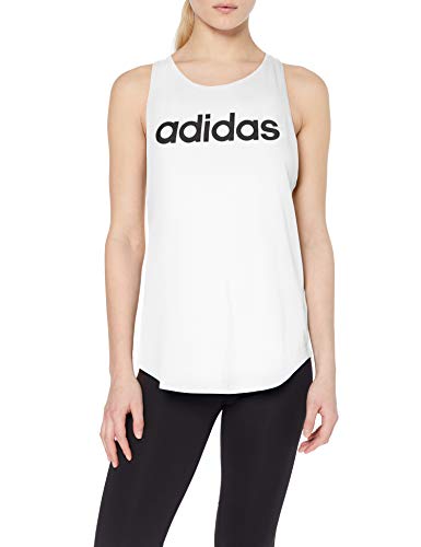 adidas Essentials Linear Tk Camiseta de Tirantes, Mujer, Blanco (White/Black), L