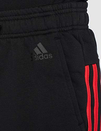 adidas Essentials pantalón con 3 de Rayas. Pantalón 3/4 de Mujer, Mujer, Color Black/Core Pink, tamaño Small