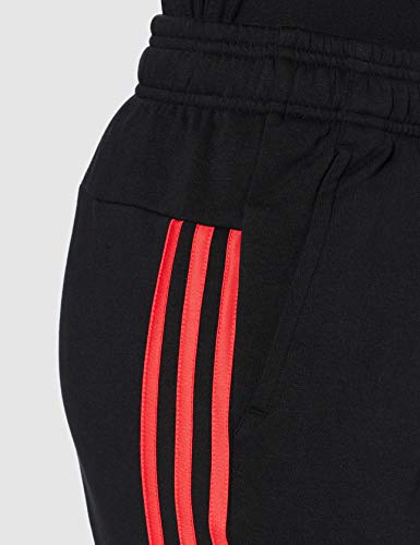 adidas Essentials pantalón con 3 de Rayas. Pantalón 3/4 de Mujer, Mujer, Color Black/Core Pink, tamaño Small