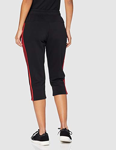 adidas Essentials pantalón con 3 de Rayas. Pantalón 3/4 de Mujer, Mujer, Color Black/Core Pink, tamaño Small