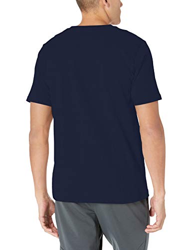 adidas Essentials Stacked Logo, Camiseta Hombre, Azul (Pgm Pigment), S (Talla fabricante: S)