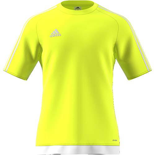 adidas Estro 15 JSY - Camiseta para hombre, color lima / blanco, talla 140